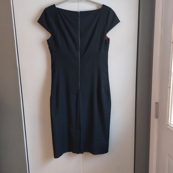 Le Chateau Black Dress Square Neck Back Zipper Closure Size M - Picture 2 of 11